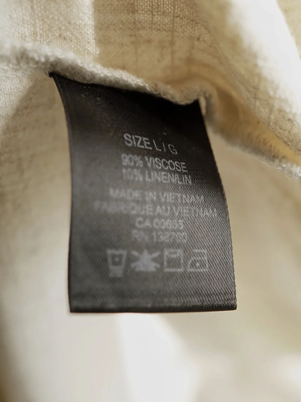 Beige Linen Blend Blouse - Picture 5 of 7